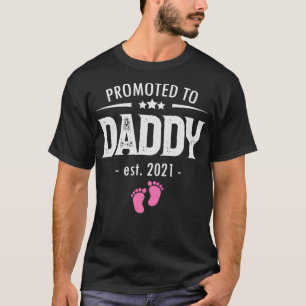 Promoted to Daddy 2021 Soon to be Dad Husband Girl T-Shirt