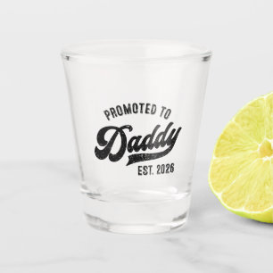 Promoted to Daddy 2026 – Baby Announcement Shot Glass