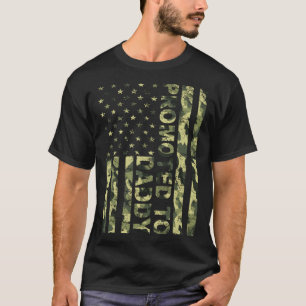 Promoted To Daddy American Flag Camo Fathers Day T-Shirt
