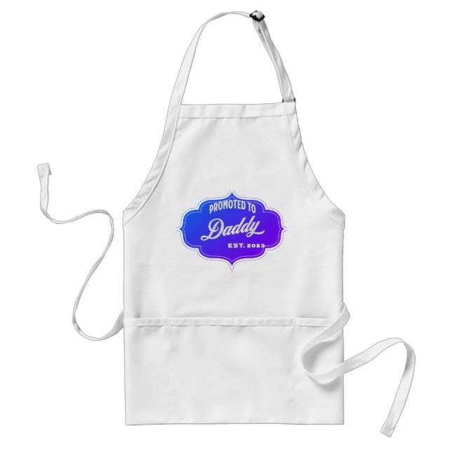Promoted To Daddy Est. 2023 For First Time Father Standard Apron (Front)