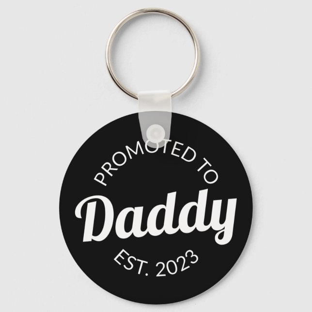 Promoted To Daddy Est. 2023 I Key Ring (Front)