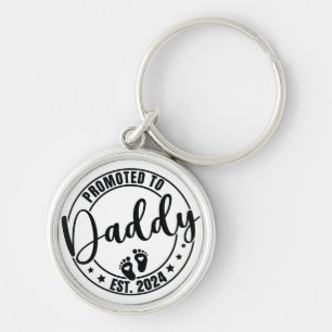 Promoted to Daddy Est 2024 - First Time Dad Key Ring