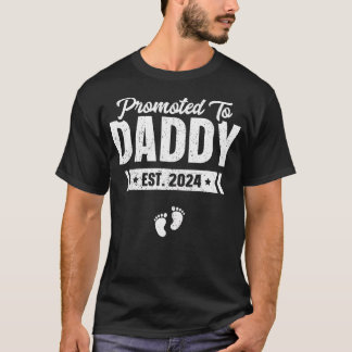 Promoted To Daddy Est. 2024 Shirt Baby Gift For Ne