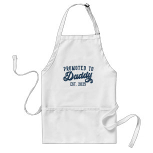 Promoted To Daddy EST. 2025 Funny Soon To Be Dad Standard Apron