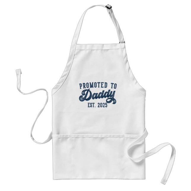 Promoted To Daddy EST. 2025 Funny Soon To Be Dad Standard Apron (Front)