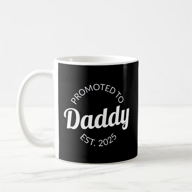 Promoted To Daddy Est. 2025 I Coffee Mug (Left)