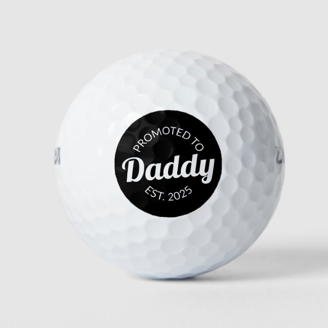 Promoted To Daddy Est. 2025 I Golf Balls (Front)
