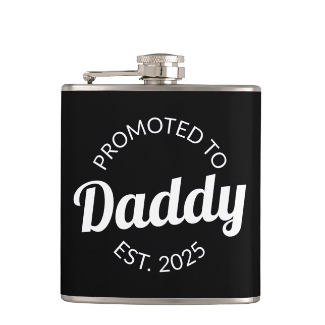 Promoted To Daddy Est. 2025 I Hip Flask (Front)