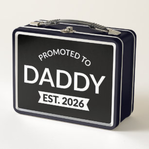 Promoted To Daddy Est. 2026 II Metal Lunch Box