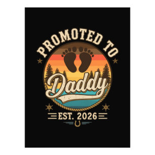 Promoted to Daddy Est 2026 Photo Print