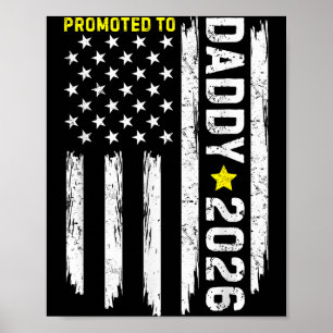 Promoted To Daddy Est 2026 Soon To Be Dad New Fath Poster
