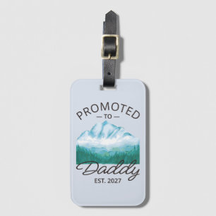 Promoted To Daddy Est 2027 New Dad Announcement VI Luggage Tag