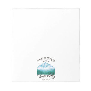 Promoted To Daddy Est 2027 New Dad Announcement VI Notepad