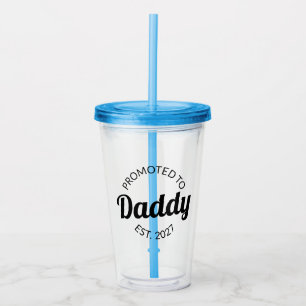 Promoted To Daddy Est 2027 New Dad Baby Shower I Acrylic Tumbler