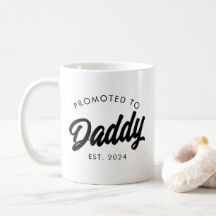 Promoted to Daddy New Dad Gift Fathers Day Coffee Mug