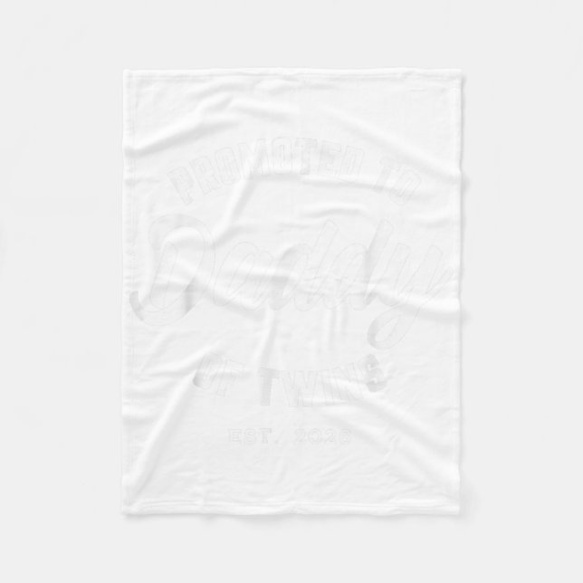 Promoted To Daddy Of Twins 2026 Baby Announcement  Fleece Blanket (Front)