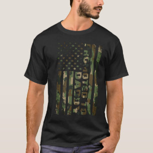 Promoted to Daddy Patriotic USA American Flag men T-Shirt