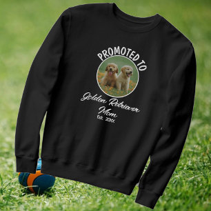 Promoted To Dog Mum Established Date Dog Photo Sweatshirt