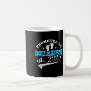 Promoted To Dziadek Est 2025 Proud New Grandpa Vin Coffee Mug