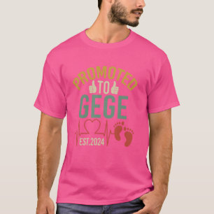 Promoted To Gege Est 2024 First Time Grandma To Be T-Shirt
