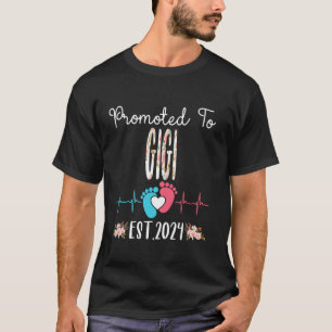 Promoted to GIGI Est 2024 Pregnancy Christmas Soon T-Shirt