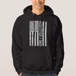 Promoted to Godfather 2021 American Flag Hoodie