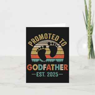 Promoted To Godfather Est 2025 Fathers Day Vintage Card
