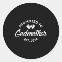 Promoted To Godmother Est 2024 Funny New Aunt Gift