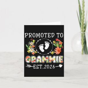 Promoted to grammie 2026 flower first time grandma card