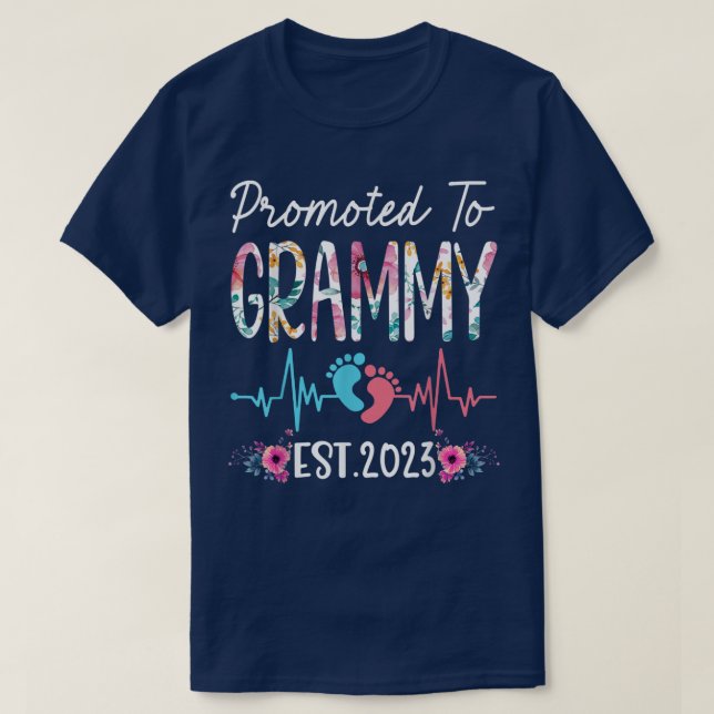 Promoted to Grammy 2023 Mothers Day Christmas Firs T-Shirt (Design Front)
