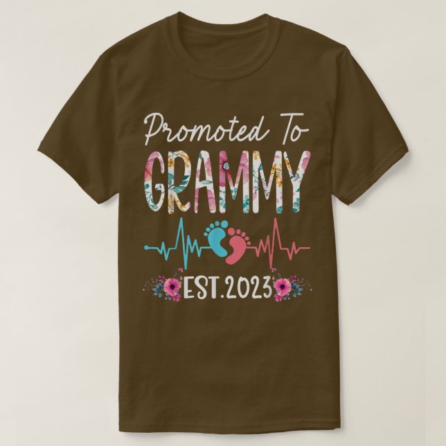 Promoted to Grammy 2023 Mothers Day Christmas Firs T-Shirt (Design Front)