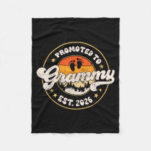 Promoted To Grammy Est. 2026 Grandmother Announcem Fleece Blanket