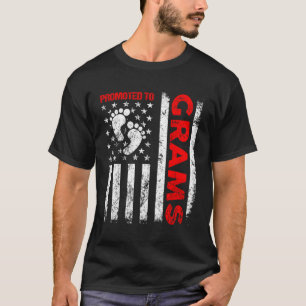 Promoted To Grams Usa Flag Mother'S Day First Time T-Shirt
