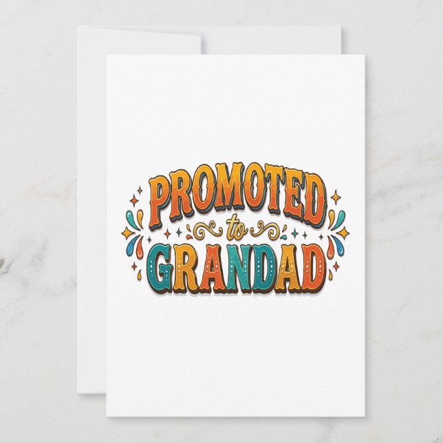 Promoted to Grandad Announcement (Front)