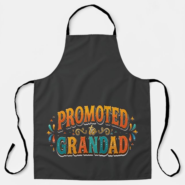 Promoted to Grandad Announcement Apron (Front)