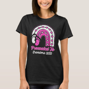 Promoted To Grandma 2022 Rainbow First Time Mother T-Shirt