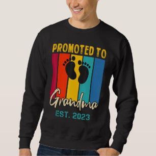 Promoted To Grandma 2023 Pregnancy Baby Shower Fam Sweatshirt
