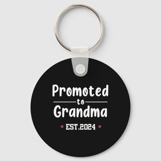 Promoted to Grandma 2024 Key Ring (Front)