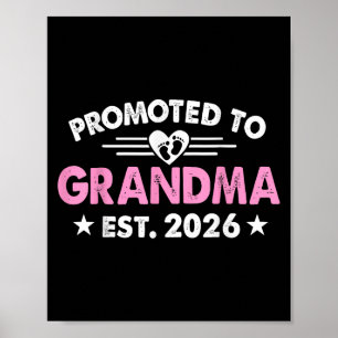 Promoted To Grandma 2026 Grandma Est 2026 Soon To Poster