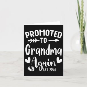 Promoted To Grandma Again 2026 Cute Family Pregnan Card