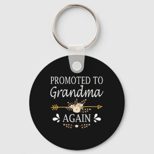 Promoted To Grandma Again Shirt Mothers Day Gifts  Key Ring