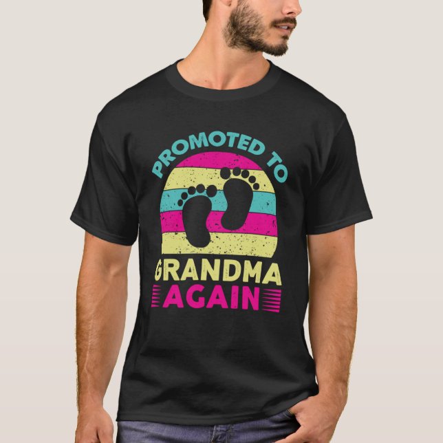 Promoted To Grandma Again T-Shirt (Front)