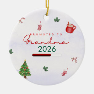 Promoted to grandma ceramic tree decoration
