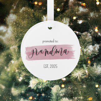 Promoted to Grandma Custom Ornament