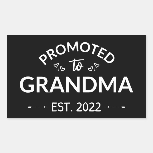 Promoted To Grandma Est. 2022 II Rectangular Sticker (Front)