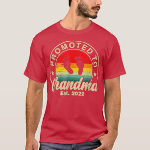 Promoted To Grandma Est 2022 Women Retro First Tim T-Shirt