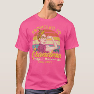 Promoted To Grandma Est 2022 Women Retro First Tim T-Shirt