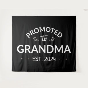 Promoted To Grandma Est. 2024 II Tapestry