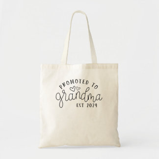 Promoted To Grandma Est 2024 New Grandma Mothers D Tote Bag