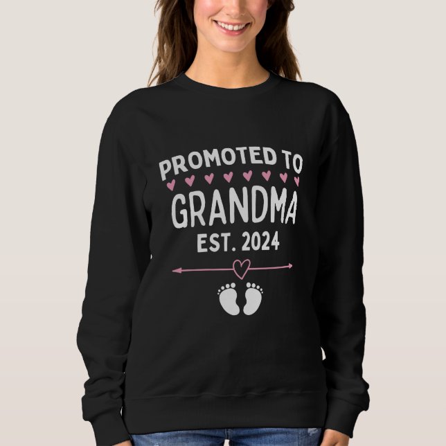 Promoted to Grandma EST.2024 Sweatshirt (Front)